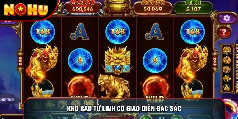 Kho báu tứ linh có giao diện đặc sắc